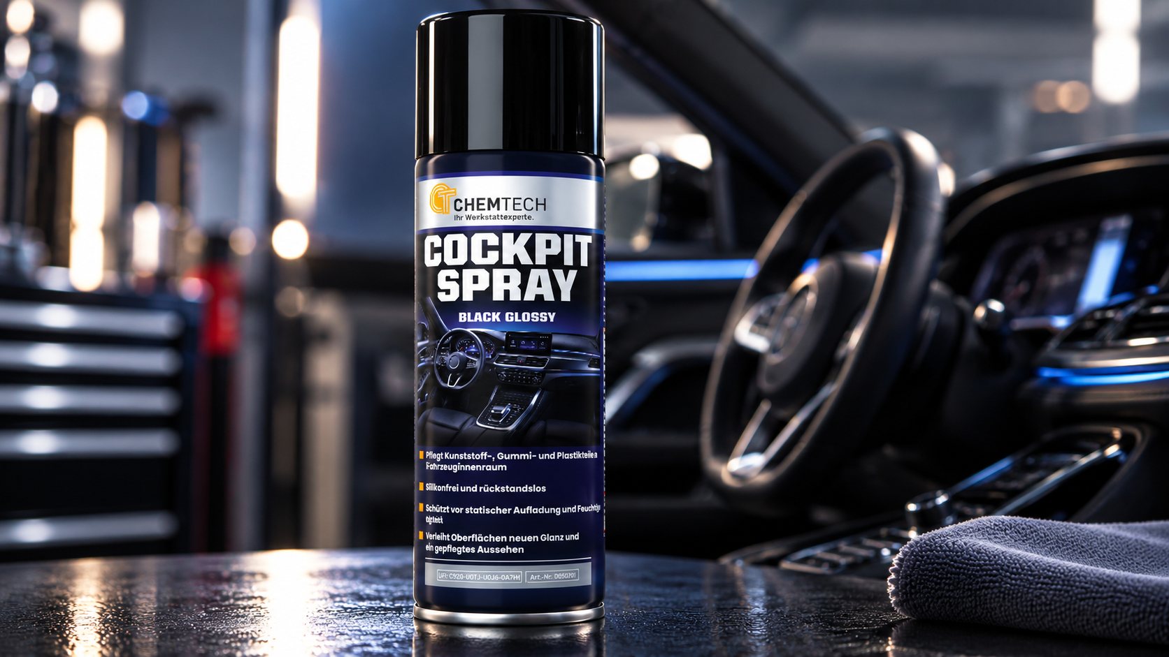 Cockpit Spray Black Glossy - ChemTech